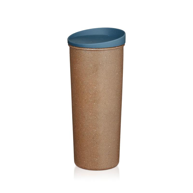 Personalised Wood Re-LIFE Cup Blue lid